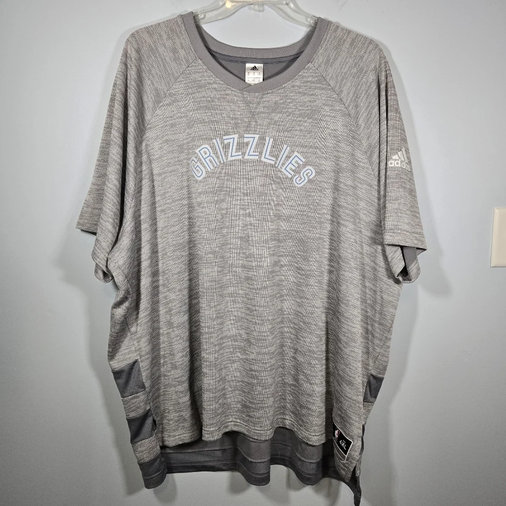 Adidas‎ Memphis Grizzlies Short Sleeve Gray T-Shirt Men’s 4XL NBA Basketball